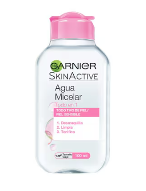 Agua Micelar Garnier Skin Active Todo En 1 De 100 Ml